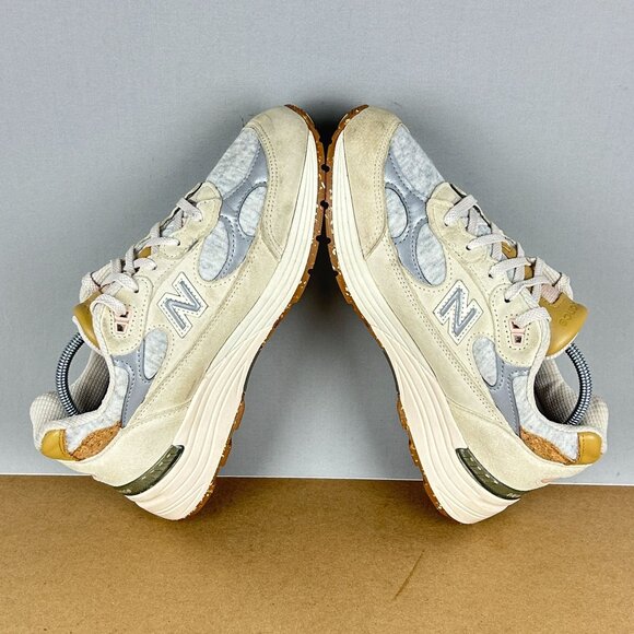New Balance 992 Raw Silk Cork Athletic Shoes Womens 8 Cream Beige Low Top - Picture 6 of 10